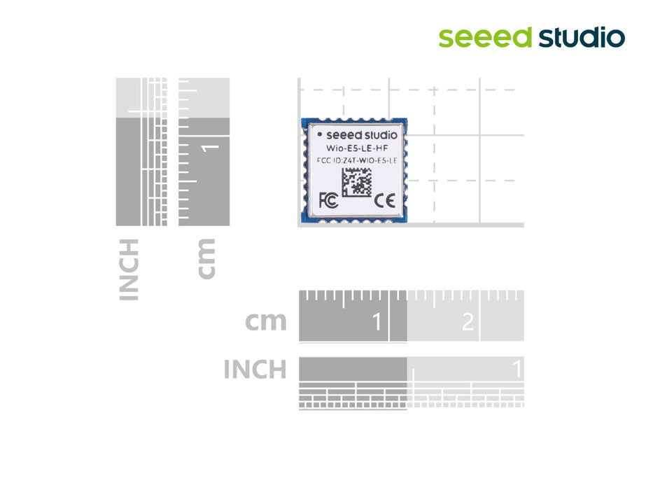 Wio-E5-LE Wireless Module (Tape Reel) - STM32WLE5JC, ARM Cortex-M4 and SX126x embedded, supports LoRaWAN on EU868 & US915