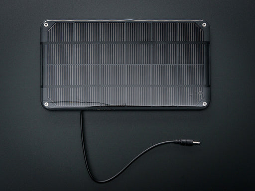 Angled shot of a Large 6V 3.5W Solar panel - 3.5 Watt. 