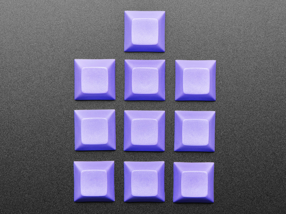 Grouped shot of 10 pack DSA color keycap purple  KIT