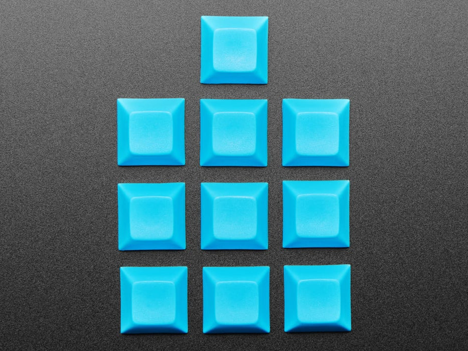 Grouped shot of 10 pack DSA color keycap Blue KIT