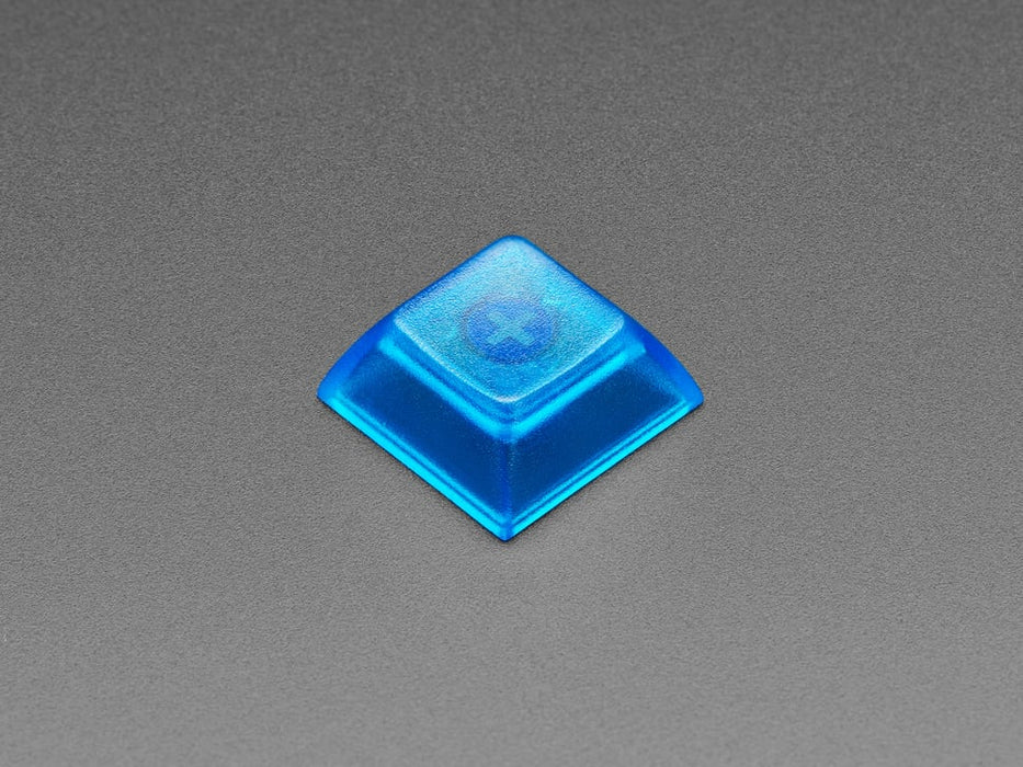 Group shot of 10 pack DSA color keycap BLUE TRANSPARENT KIT8