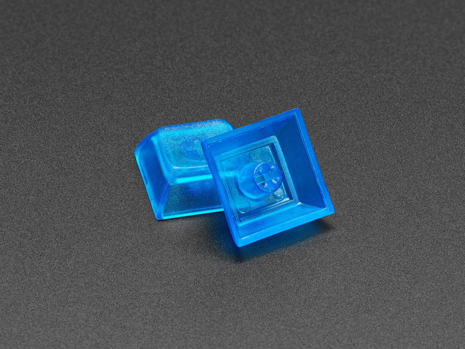 Group shot of 10 pack DSA color keycap BLUE TRANSPARENT KIT8