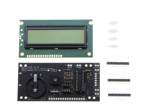 AXE033Y - Serial OLED module 16x2 (RTCC ready)