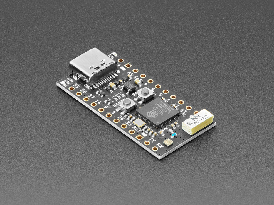 Angled shot of TinyS2 dev board.