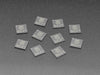 Angled shot of 10 RP2040 microchips.