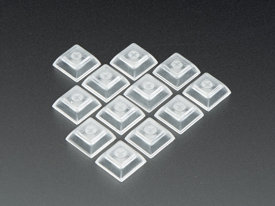 Group shot of Clear DSA Keycaps for MX Compatible Switches - 12 pack