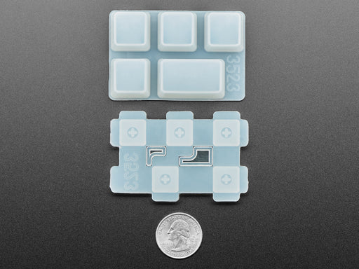 Top view of disassembled Caps Lock keycap molds