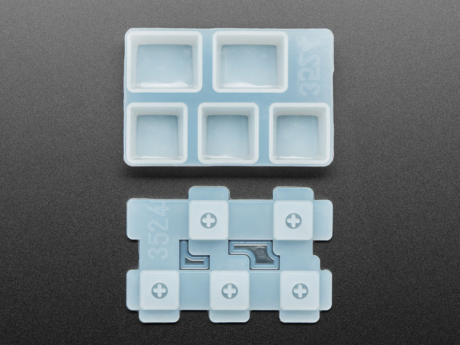 Top view of Ctrl keycap mold pieces.