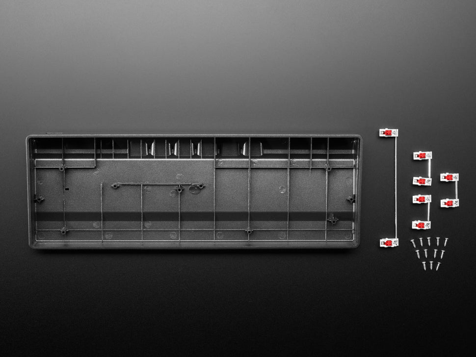 Black Metallic-Look Plastic GH60 / 60% Keyboard Shell — Robot Italy