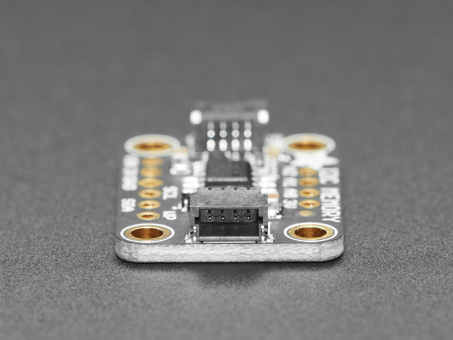 Angled shot of Adafruit I2C Memory Breakout Board.