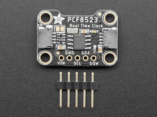 Angled shot of PCF8523 Real Time Clock Breakout Board.