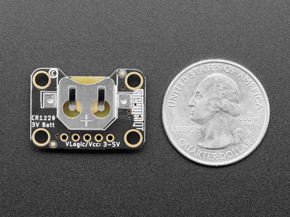 Angled shot of PCF8523 Real Time Clock Breakout Board.