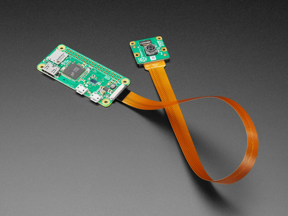 Raspberry Pi Zero FPC Camera Cable - 30cm long connected to a Pi zero and Pi camera 