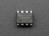 Angled shot of single TLC551 IC Timer.