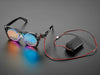 Electronic components included in a LED Glasses Accessories Kit. 