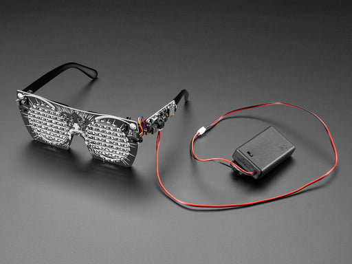 Electronic components included in a LED Glasses Accessories Kit. 