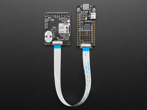 Angled shot of a EYESPI Cable - 18 Pin 200mm long Flex PCB (FPC) A-B type.