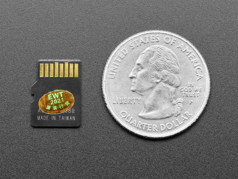 Side shot Small microSD card 64mb