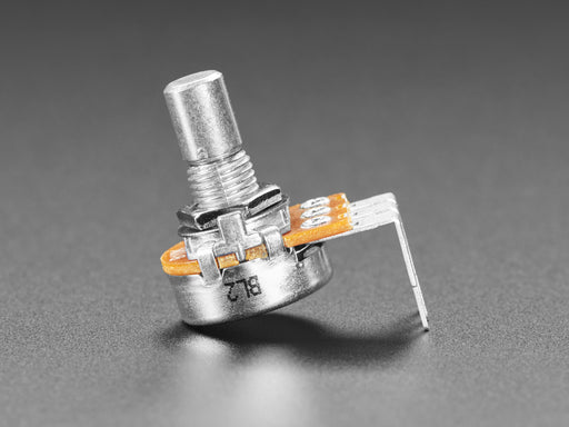 angled shot of rotary potentiometer