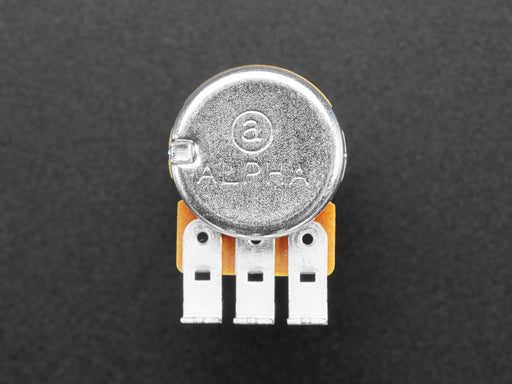 Angled shot of rotary potentiometer