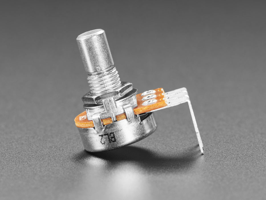 Angled shot of rotary potentiometer