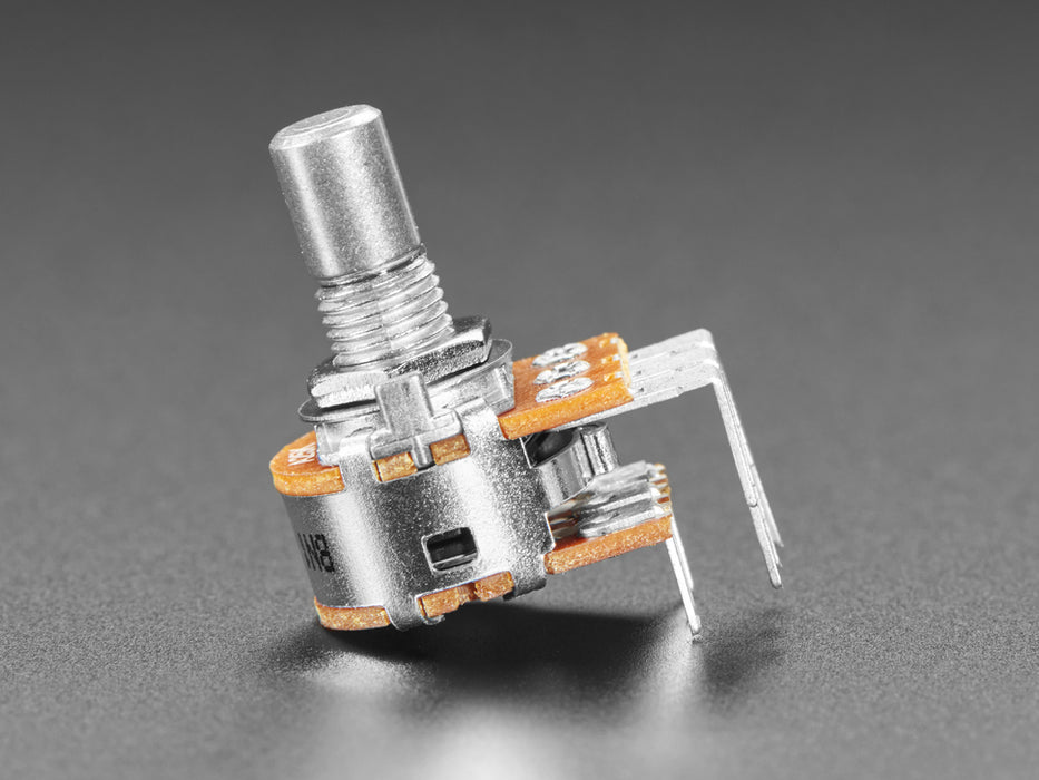 Angled shot of dual-gang potentiometer