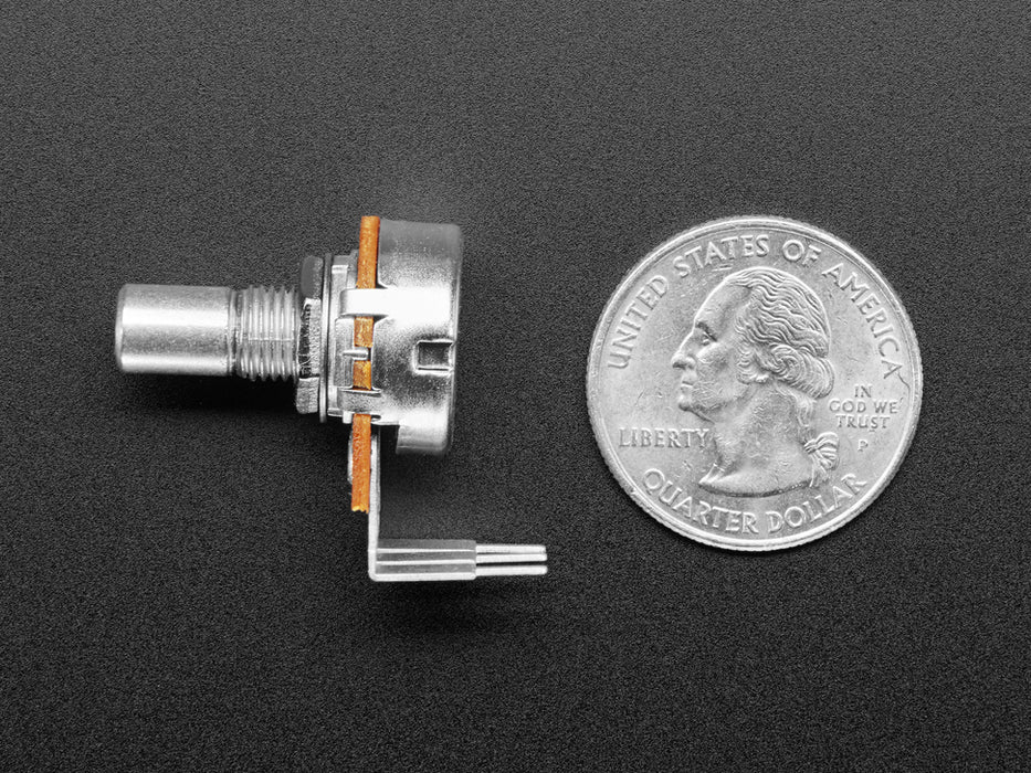 angled shot of rotary potentiometer