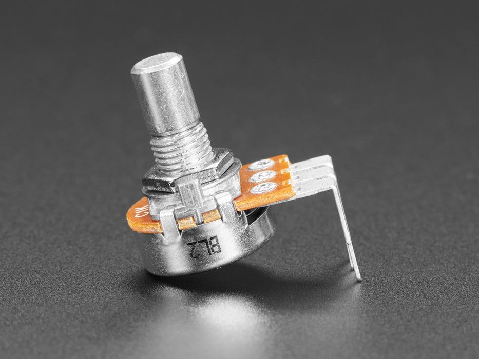 angled shot of rotary potentiometer