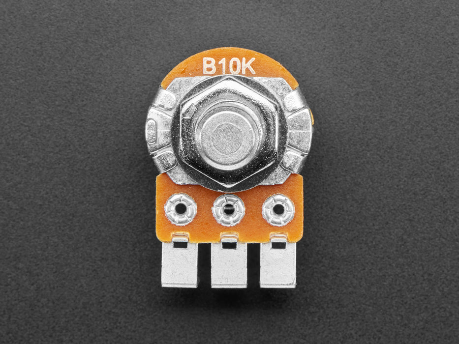 Angled shot of rotary potentiometer