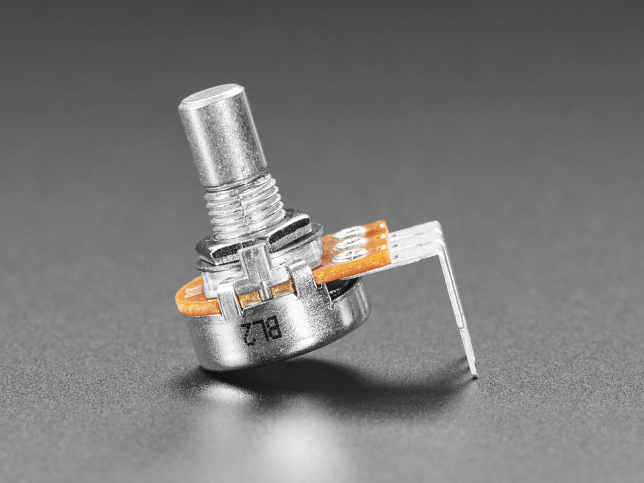 Angled shot of rotary potentiometer.