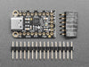 Angled shot of USB serial converter breakout board.