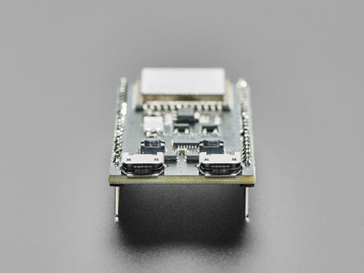 Angled shot of long rectangular microcontroller.