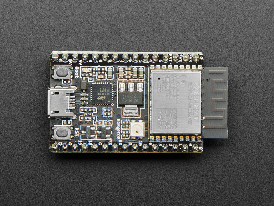 Angled shot of ESP32-S3 board.