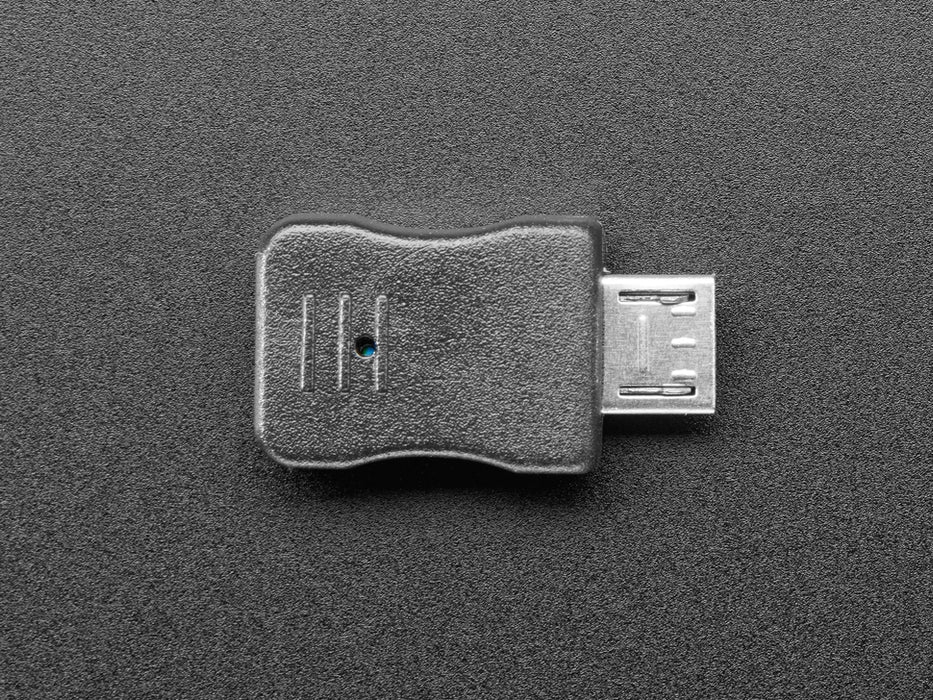 Angled shot of micro-USB dummy plug.