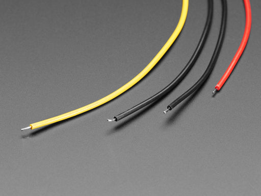 angled shot of 30cm long 4-pin Molex cable.