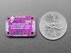 Angled shot of purple rectangular breakout board.