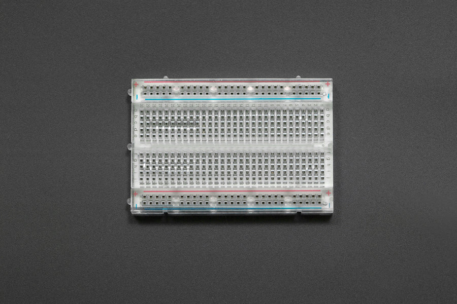 400 Tie Point Interlocking Solderless Breadboard - Crystal