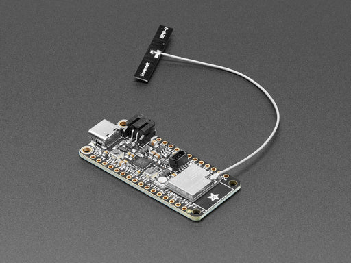 Angled shot of rectangular microcontroller.