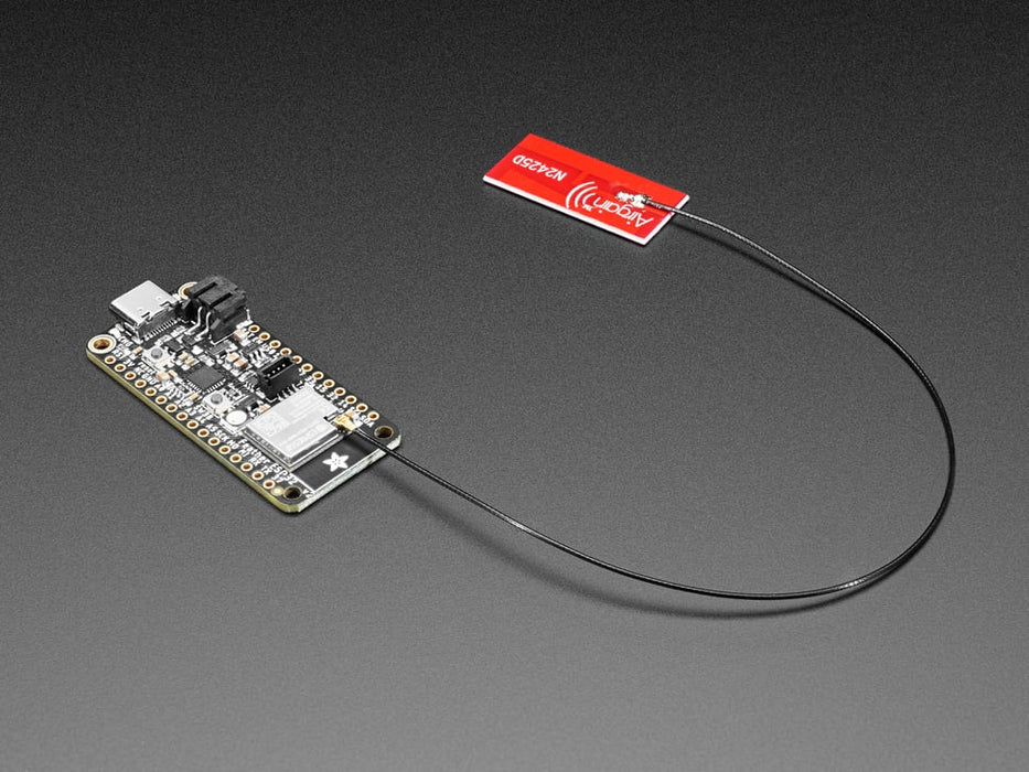 Angled shot of rectangular microcontroller.