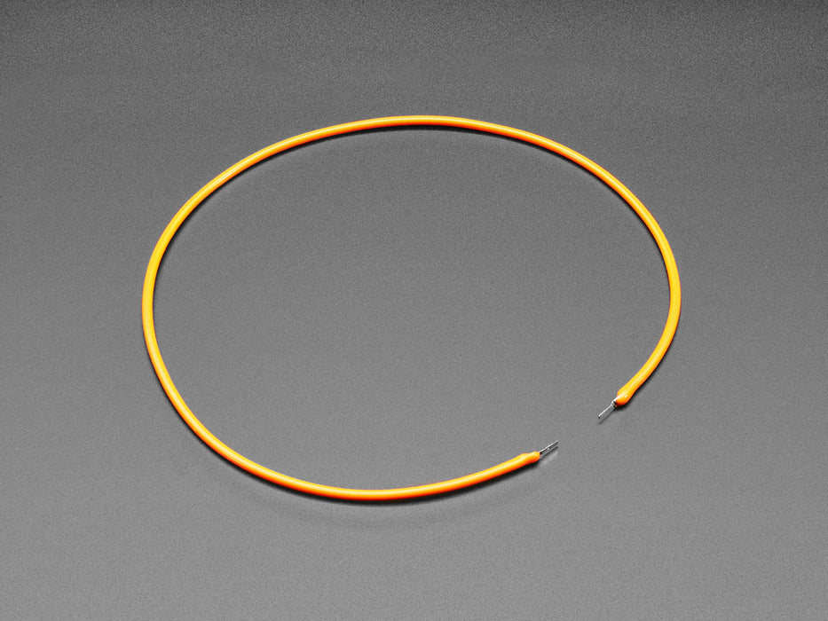 Video of a pair of white hands coiling and playing with a 300mm long red LED filament.