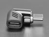 Angled shot of right angle USB-C adapter.