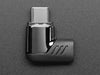 Angled shot of right angle USB-C adapter.