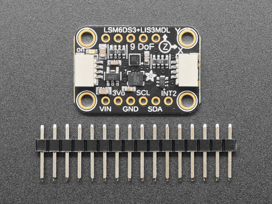 Angled shot of 9-DOF breakout board.