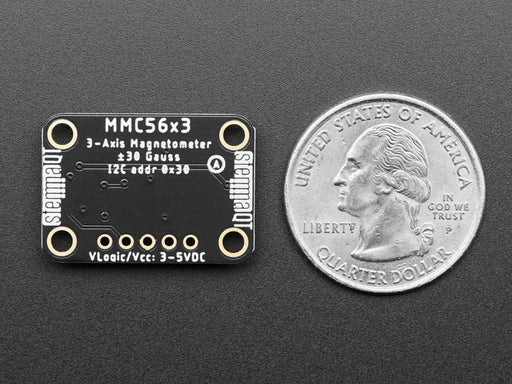 Angled shot of magnetometer breakout.