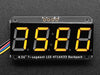 Overhead video of Adafruit 0.56" 4-Digit 7-Segment Display w/ I2C Backpack - Yellow.