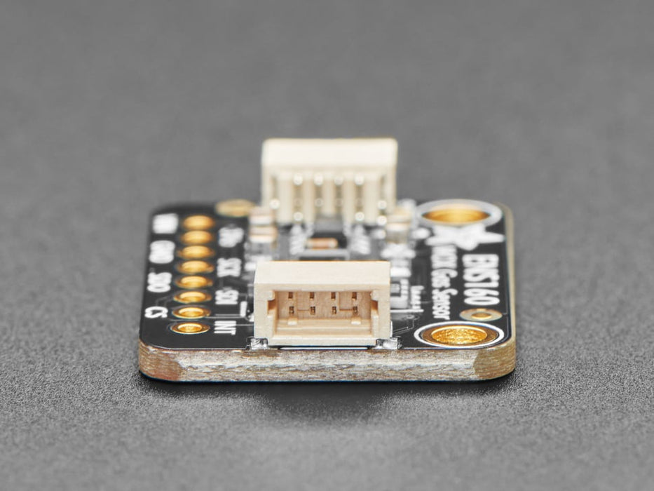 Video of an alcohol swab wafted over a gas sensor connected to an OLED display and microcontroller. The alcohol values on the OLED spike 