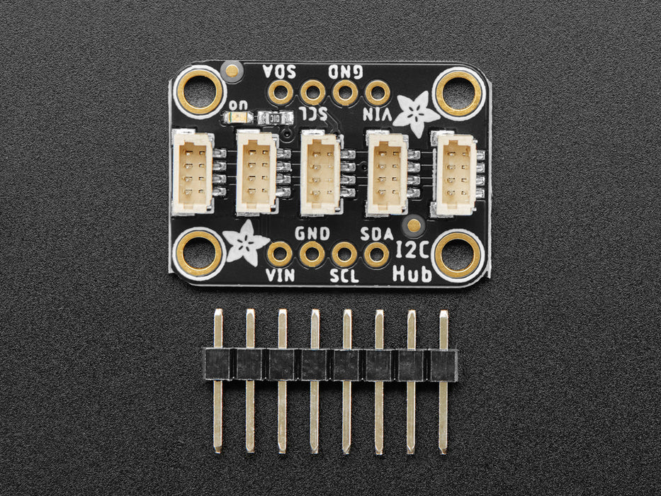 Angled shot of STEMMA QT breakout board.