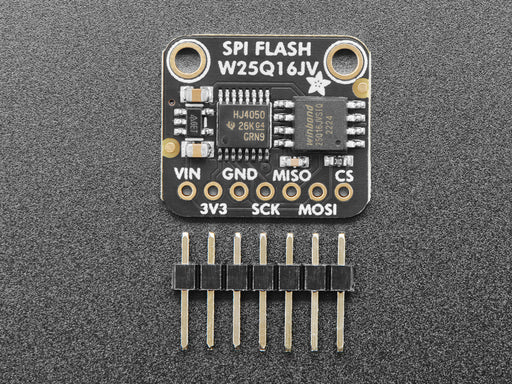 Angled shot of SPI flash breakout.