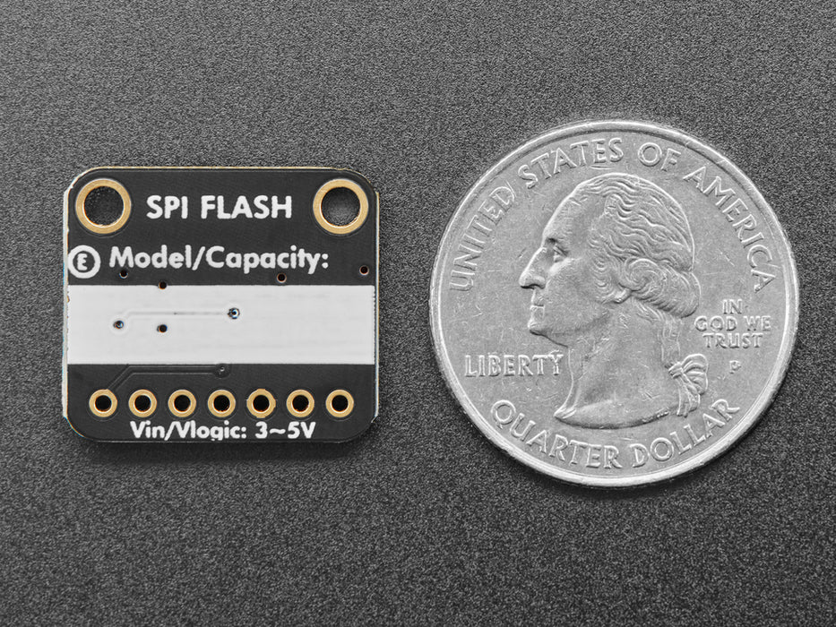 Angled shot of SPI flash breakout.