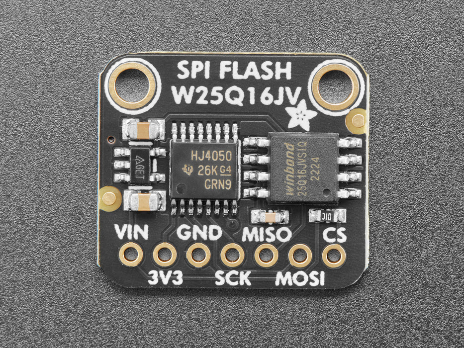 Angled shot of SPI flash breakout.